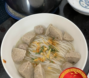 Bò viên người hoa tem đỏ cao cấp